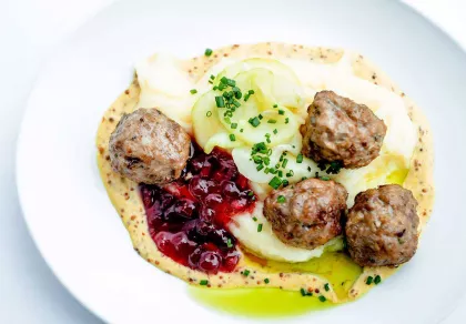 Swedish meatballs at FIKA Cafe