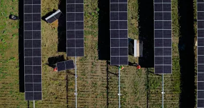 Solar panels at Blattner's Sartell headquarters