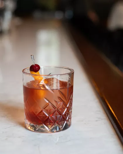 Fall Colors Old Fashioned at Emerald Lounge