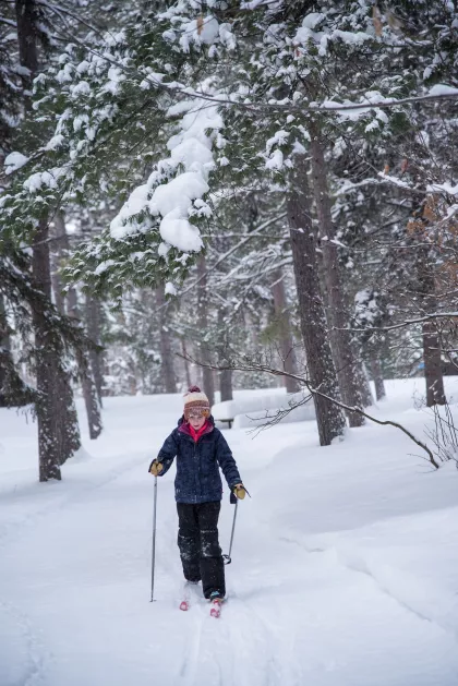 Cross-country skiing at Itasca State Park
