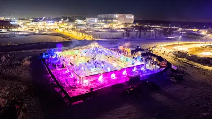 The Minnesota Ice Festival maze at Winter Skolstice