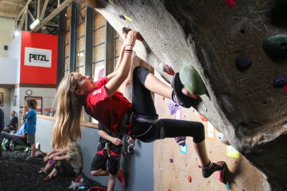 Rock climbing at Vertical Endeavors
