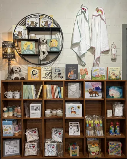 A gift shop display at Fond Memories