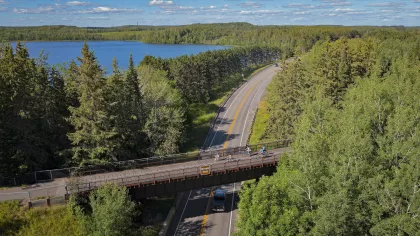 The Snowball Lake stretch of the Mesabi Trail