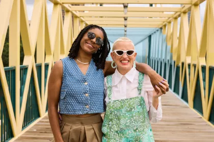 The Irene Hixon Whitney Bridge outside Walker Art Center