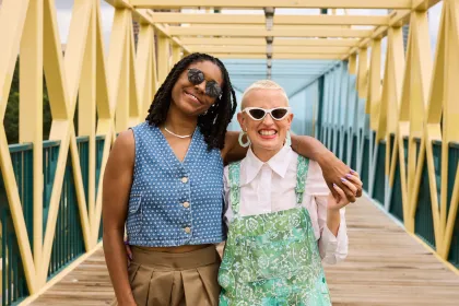 The Irene Hixon Whitney Bridge outside Walker Art Center