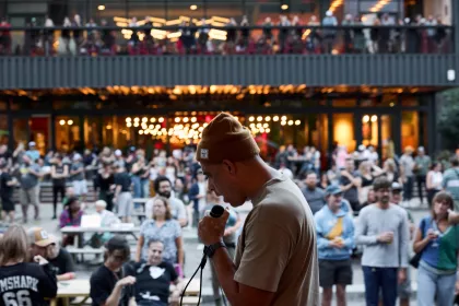 Members of Doomtree perform at Surly Brewing's Beer Hall
