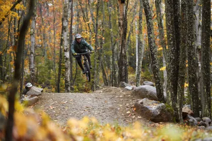 Mountain biking at Giants Ridge in the fall