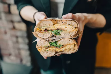 The Artisan sandwich at Rise Bagel