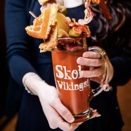 A massive Bloody Mary at Hell's Kitchen