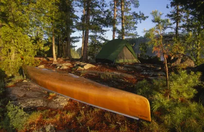 A campsite in the Boundary Waters Canoe Area Wilderness