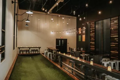 Feather bowling at Pryes Brewing