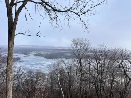 Great River Bluffs State Park during winter