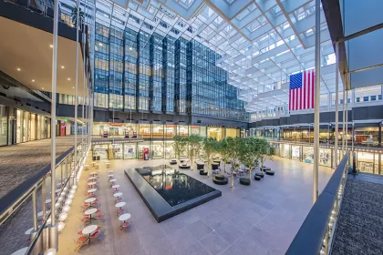 The Crystal Court at IDS Center