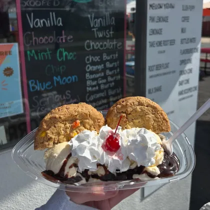 A special Lake View Drive Inn sundae