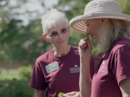A couple of Master Gardeners at the University of Minnesota