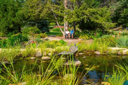The public garden at Sibley Park in Mankato