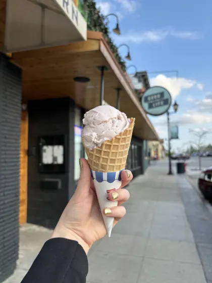 An ice cream cone at Molly Poppin's Gourmet Snacks