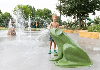 Orono Park splash pad in Elk River