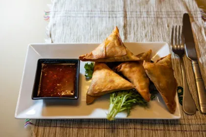 Beef sambusas at Bole Ethiopian Cuisine