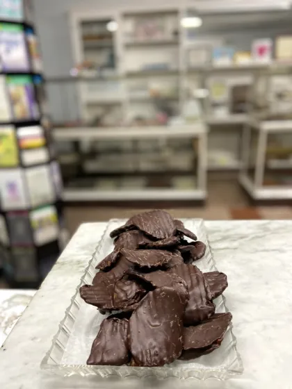 Dark chocolate Chippers at Widman's Candy Shop