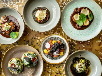 A spread of Mexican food at Oro by Nixta