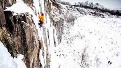 Ice climbing at Quarry Park