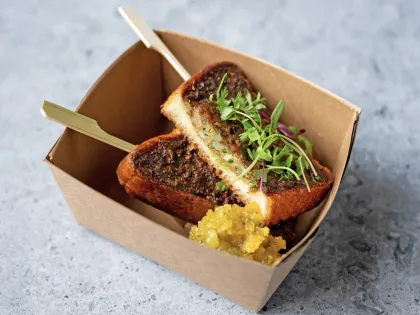 Union Hmong Kitchen's Shrimp &amp; Pork Toast On-a-Stick at the Minnesota State Fair