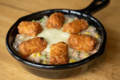 Tater Tot Hot Dish at Crooked Pint