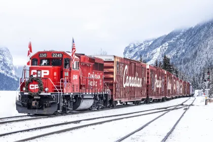 Canadian Pacific Holiday Train in winter
