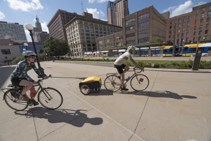 The downtown St. Paul stretch of the Gateway State Trail