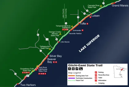 Gitchi-Gami State Trail map
