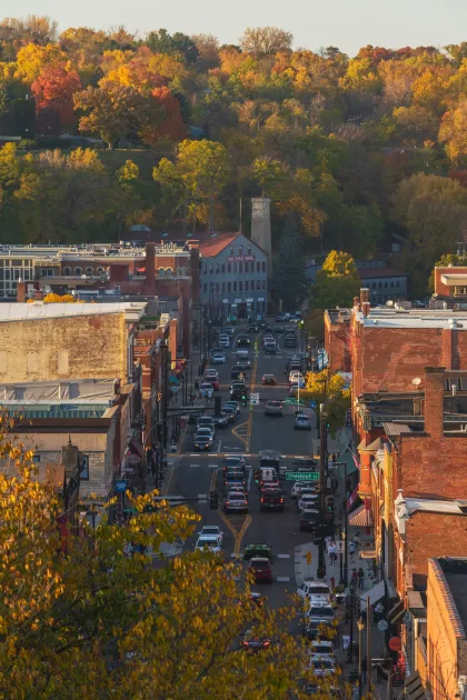Downtown Stillwater in fall