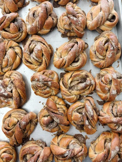 Cardamom buns at Lindstrom Bakery