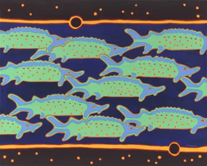 Ojibwa/Ottawa artist Gordon Coons, an exhibitor at the LoLa Art Crawl