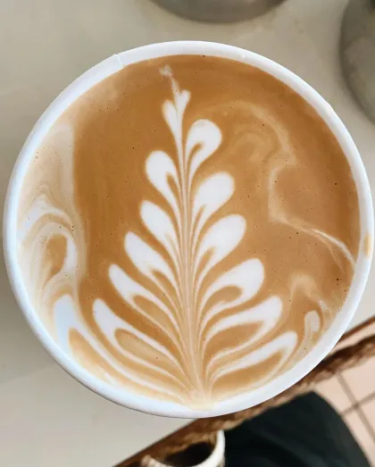 A latte at Walker Bay Coffee