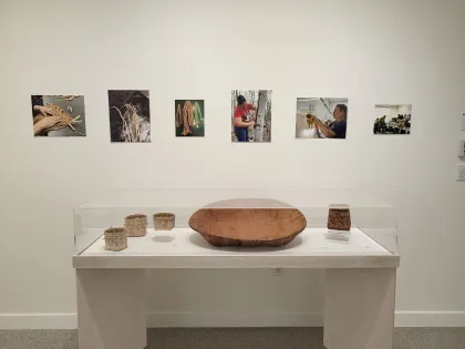 The "Weaving Our Community" exhibit at Watermark Art Center