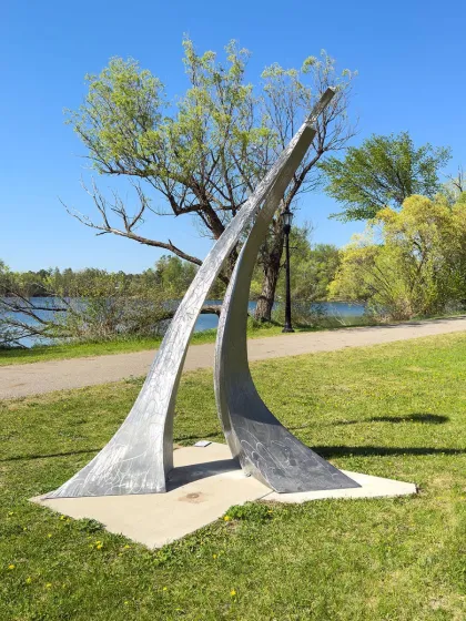 Michael Pettit's "Miss. 66" piece on the Park Rapids Sculpture Trail