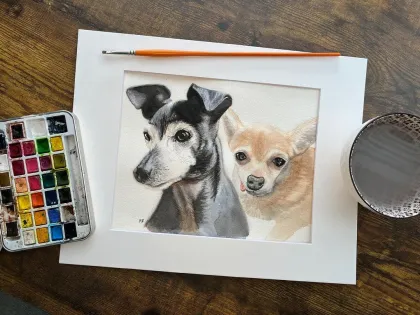 One of Britt Bakke Studio's dog portraits