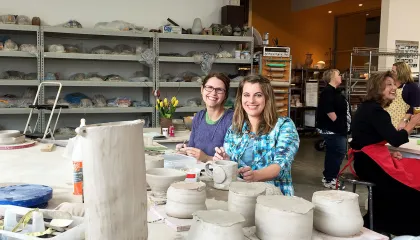 A ceramics class at Minnetonka Center for the Arts