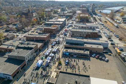 Old Town Mankato during its annual Day of the Dead festival