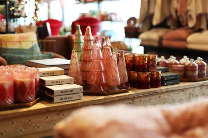 A fall product display at Patina