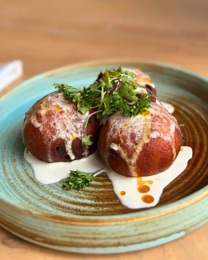 Croquetas de chorizo at Crasqui