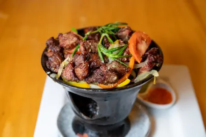 Lamb tibs at Erta Ale