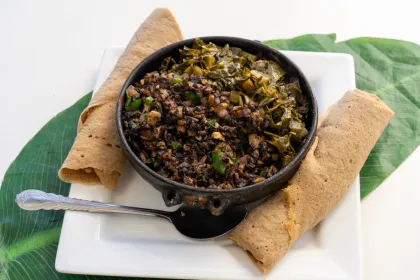 Lulu EthioVegan's dulet dish