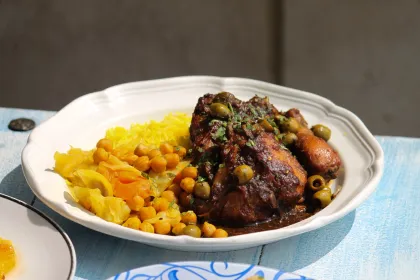 Chicken tagine at Moroccan Flavors