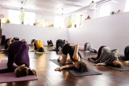 A Yoga Sanctuary class in South Minneapolis