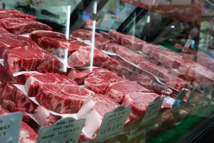 One of the cases at Hackenmueller Meats