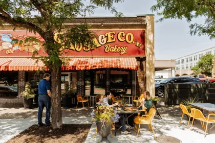 Patio seating at Kramarczuk's