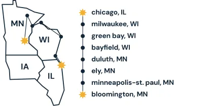 Itinerary Map: Northern Route